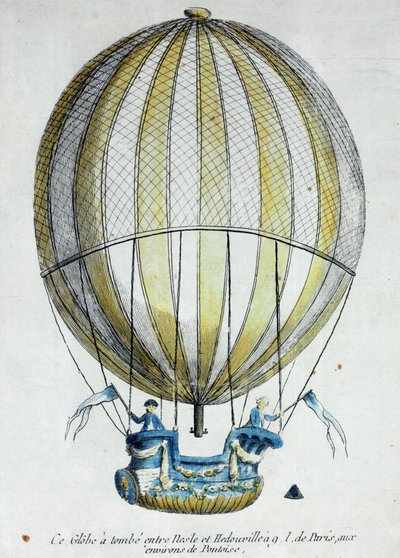 The Balloon of Jacques Charles and Nicholas Robert used in their flight from the Jardin des Tuileries, 1st December, 1783 by French School